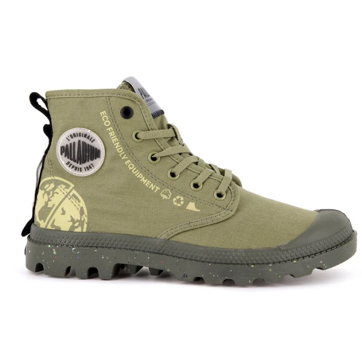 Dámské Boty Palladium Pampa Organic Metro Olivy Zelené | CZ VHB-06P